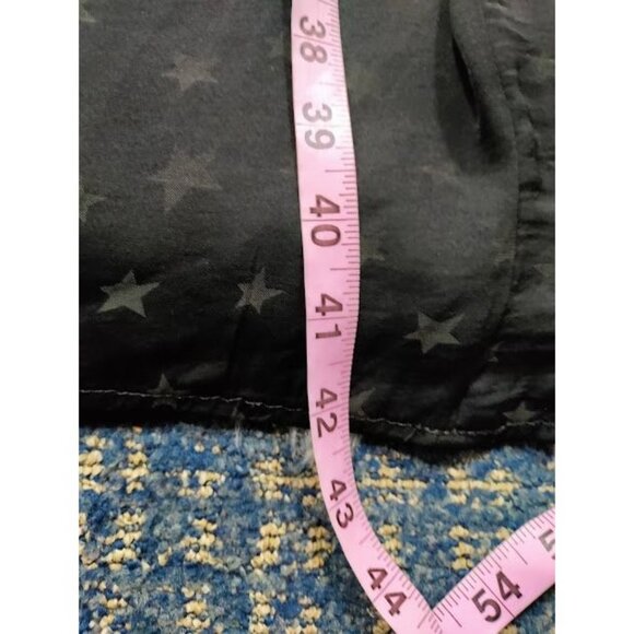 Max Studio Vintage Whimsy Goth Star Pattern Puff Sleeves Pleated Midi Dress M - Picture 13 of 16